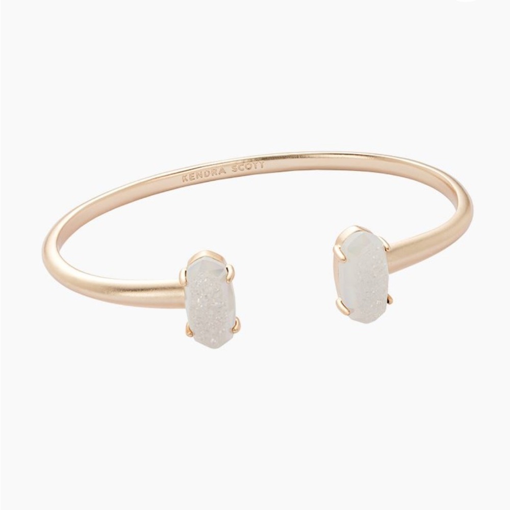 Kendra Scott Edie Rose Gold Cuff Bracelet in Iridescent Drusy